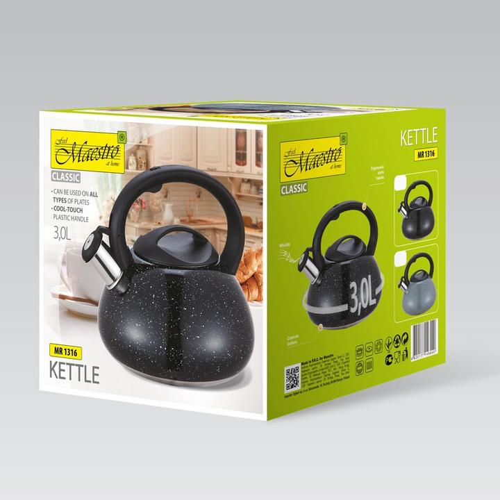 Actual product image Maestro Non-electric kettle MR-1316 black (3 l, EU plug)