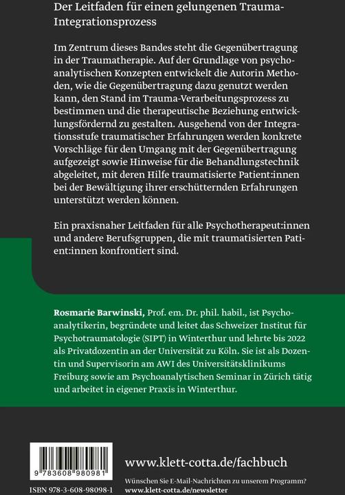 Produktbild Trauma und Gegenübertragung (Deutsch, Rosmarie Barwinski, Christiane Eichenberg, Robert Bering, 2023)