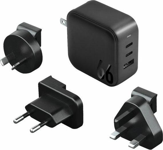 Energea ład. siec. 1xUSB+2xUSB-C PD-PPS-QC 3.0 66W 2C1A czarny/black US+EU Travelite GAN66 (66 W)