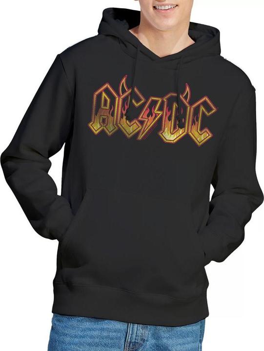 Immagine prodotto AC/DC Felpa con Cappuccio Logo Fuoco Uomo (XL)