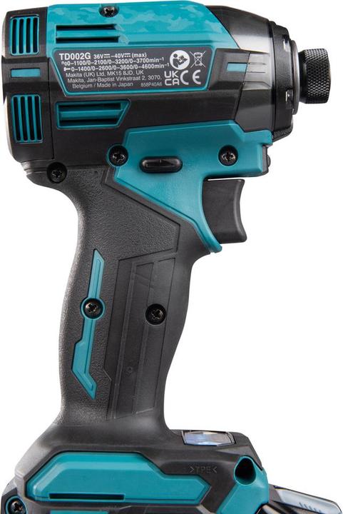 Image du produit Makita Visseuse à choc sans fil TD002GD202 | 40 V, 2x 2,5 AhBatterie, chargeur en coffret (Fonctionnement sur batterie)