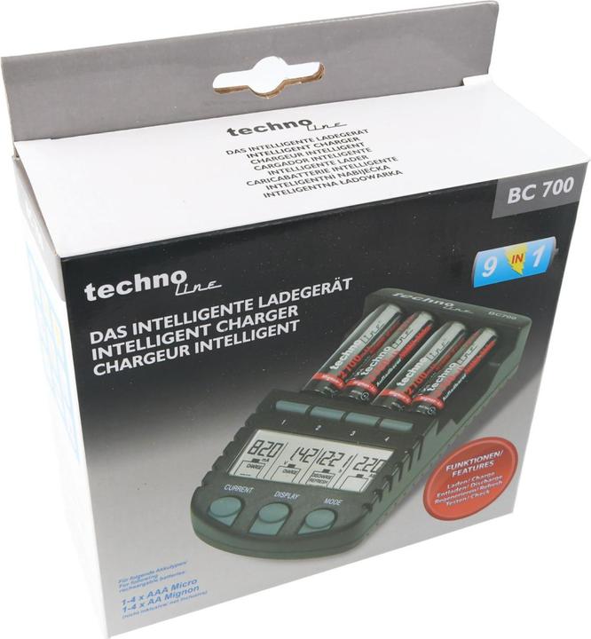 Immagine prodotto Technoline A.C. 700 A.C. (1 pz., AAA, AA, 3000 mAh, Caricabatterie senza batteria)