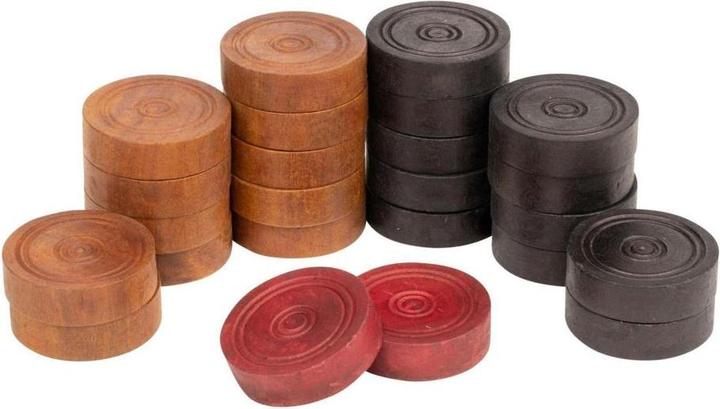 Image du produit Philos Pions Carrom Bulldog, dans une boîte en bois (Français, Italien, Allemand)