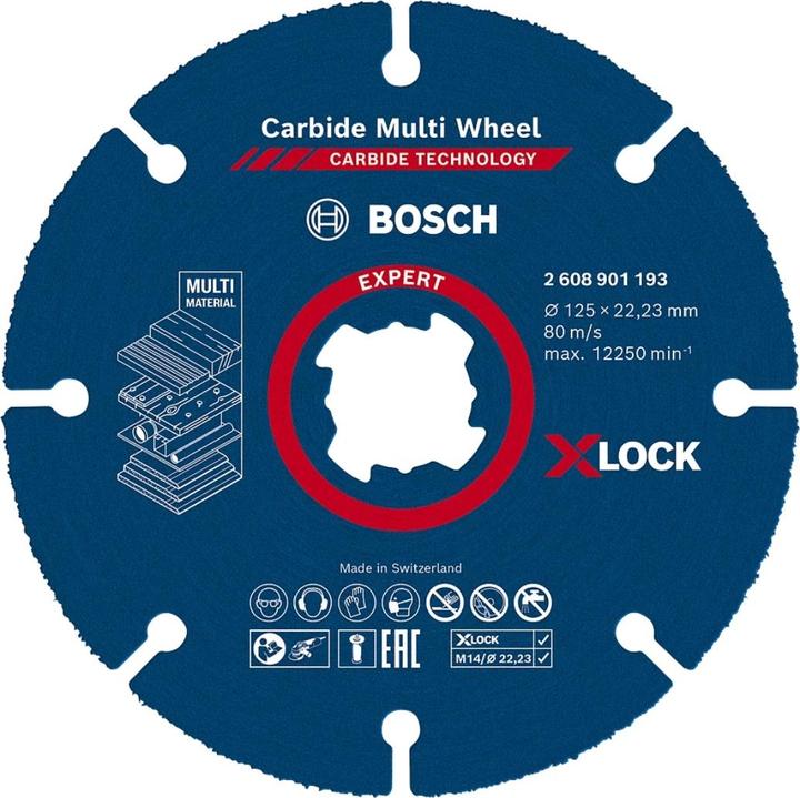 Immagine prodotto Bosch Professional Zubehör Dischi da taglio EXPERT Carbide Multi Wheel X-LOCK, 125 mm, 22,23 mm, 10 pezzi.