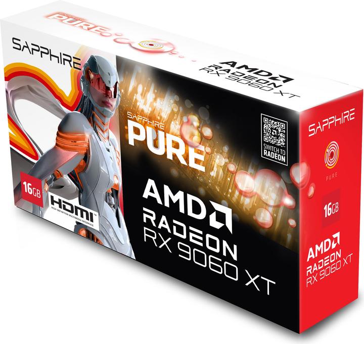 Immagine prodotto Sapphire Pure Radeon RX 9060 XT (16 GB)