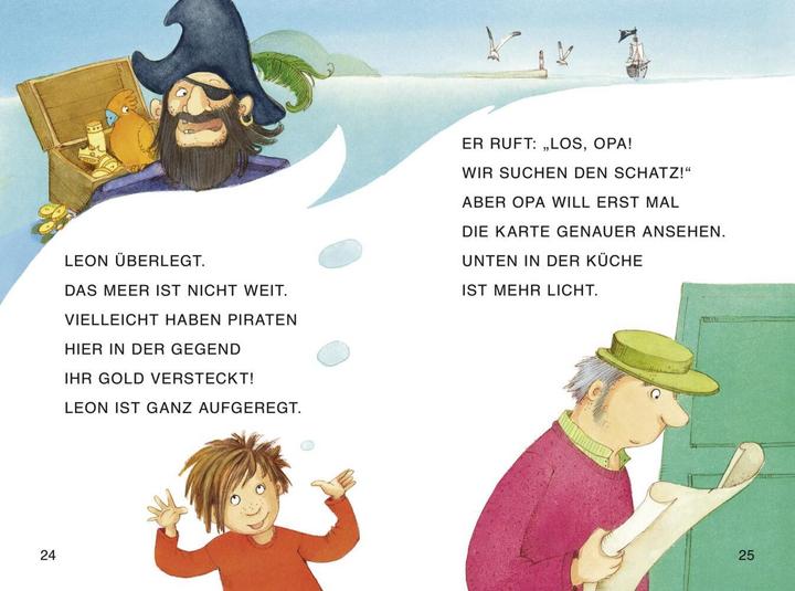 Produktbild Duden Leseprofi GROSSBUCHSTABEN: DIE GEHEIMNISVOLLE SCHATZKARTE, Erstes Lesen (Deutsch, Manfred Mai, Martin Lenz, 2018)