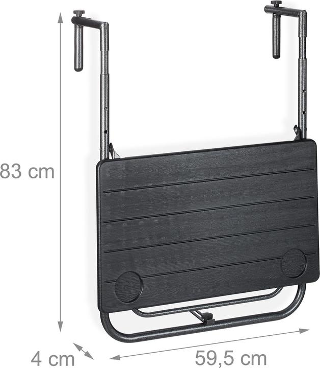Image du produit Relaxdays Table-balcon suspendue (59.50 cm)