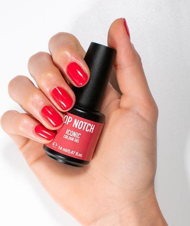 Actual product image Mesauda Top Notch Iconic 217 Madder Lake Semi-Permanent Nail Polish 14ml (217 Madder Lake, Top coat)