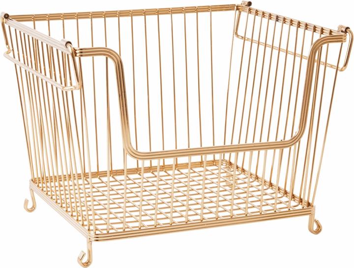 Rice Stackable Wire Storage Basket (1 x)