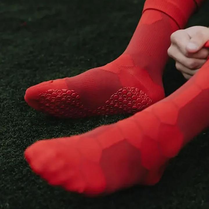 Image du produit NovoSoxx Fussballsocken Gr. 42-47 Grip Socken Fussball Strümpfe GripSoxx Rot (42 - 47)