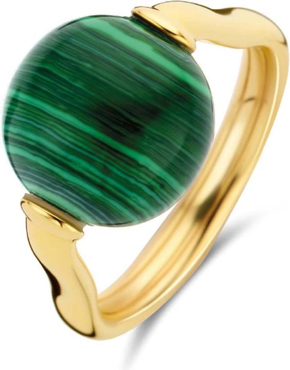 Ti Sento Milano Ring malachitgrün vergoldet 12231MA (56, 925 Silber)