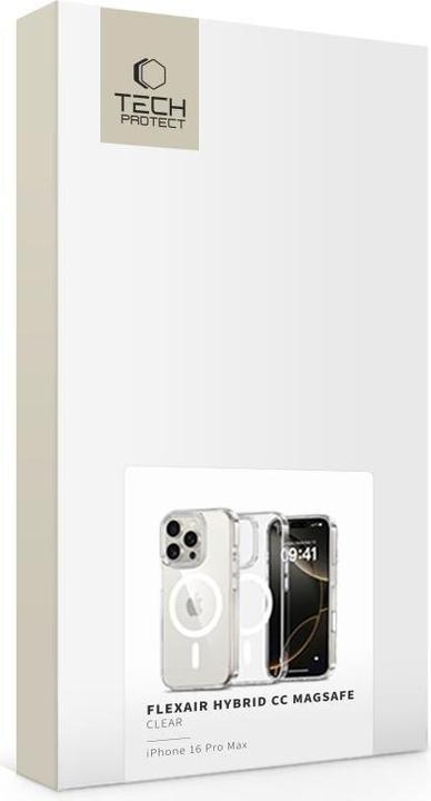 Actual product image Tech-Protect Flexair Hybrid CC Magsafe iPhone 16 Pro Max Case - Clear (Apple iPhone 16 Pro Max)