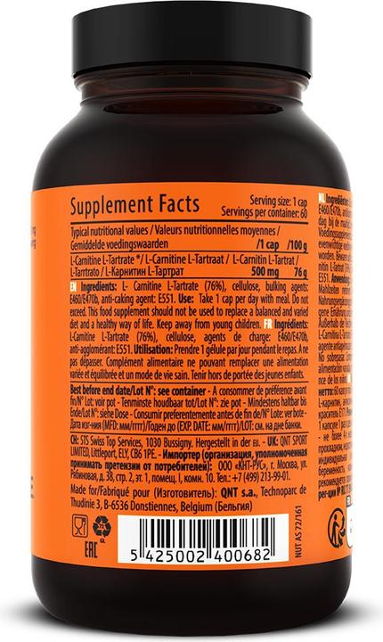 Immagine prodotto QNT L-Carnitina (60 Pezzo/i, Pillole, 39 g)