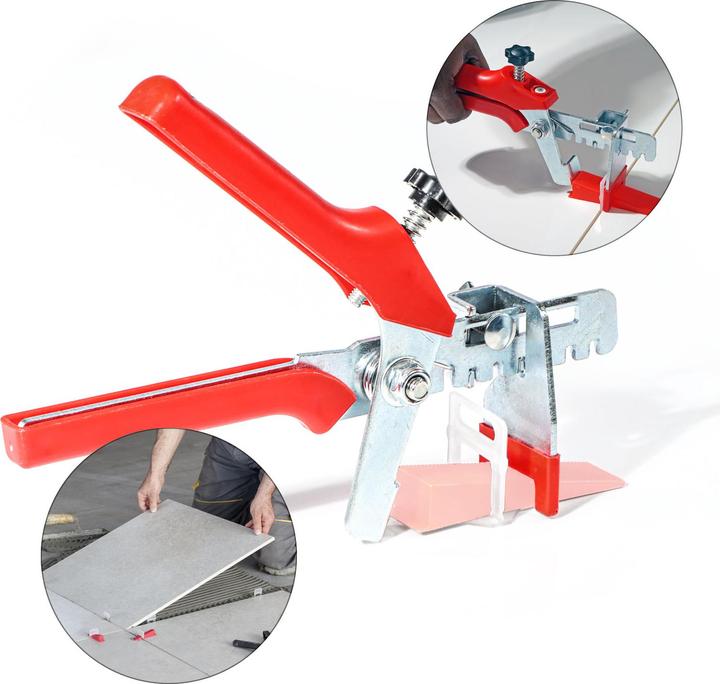 Produktbild XPOtool Fliesen Nivelliersystem Set 100 Fliesenkeile Nivellierzange Verlegehilfe