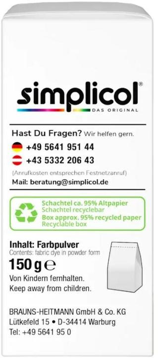Actual product image Simplicol Textilfarbe expert (Dolphin gray, 150 ml)