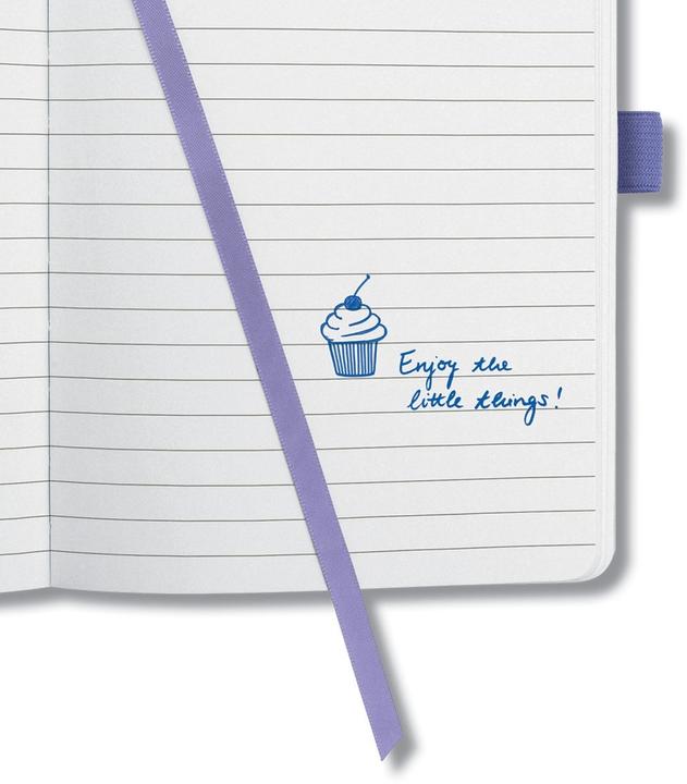 Actual product image Sigel Notebook A6 JN328 Boho Lavender,lined,174 p. (A6, Lined, Hardcover)