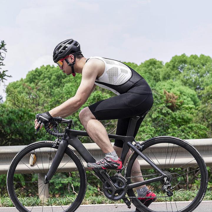 Actual product image Rockbros RK2002L short bib shorts with L insert - black (L)