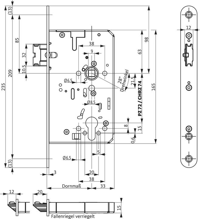 Produktbild BKS Panikschlösser B-21170 SVP
