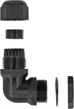 Produktbild Delock Kabelverschraubung 90° gewinkelt PG29 schwarz