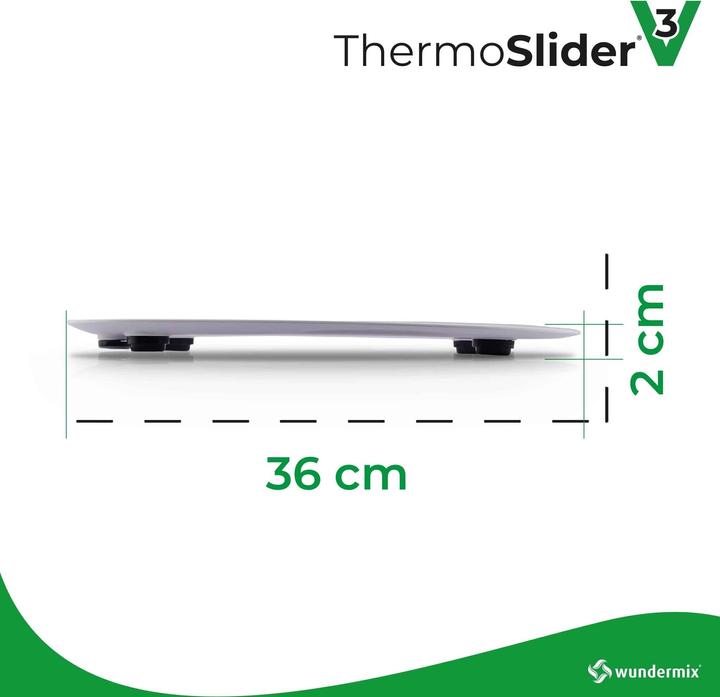 Produktbild Wundermix ThermoSlider® M | V3 | Alpine White | Premium-Gleitbrett für Thermomix TM6, TM5