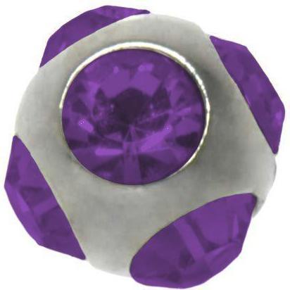 Bijouteria 1.2mm Piercing-Kugel (Chirurgenstahl 316L, Kristall)