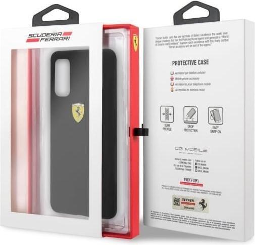 Actual product image Ferrari On Track Liquid Silicone Case Shield for G980F Samsung Galaxy S20 - black (Samsung Galaxy S20)
