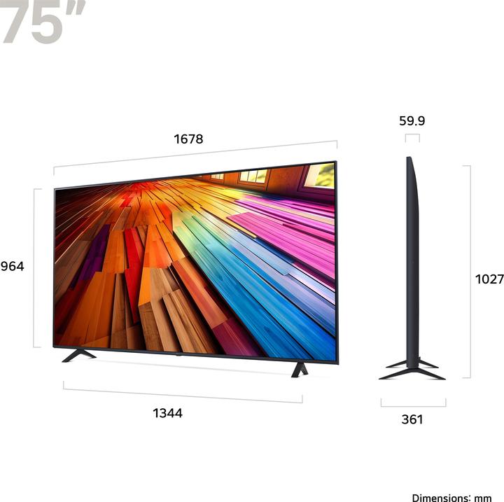 Produktbild LG 75UT80006LA 4K UHD TV 189 cm (75) (75", LED, 4K, 2024)