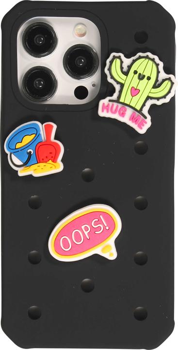 Produktbild PhoneLook Hülle Dicke Silikonhülle mit Löcher für Aufsteck-Sticker (Apple iPhone 15 Pro)