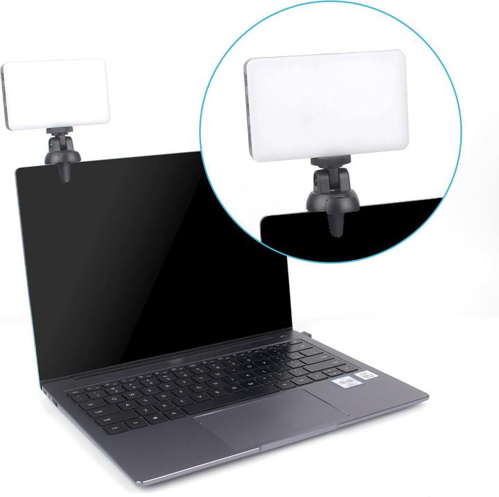 Produktbild RealPower lights on video licht streaming twitch 8w led akku (Videoleuchte)