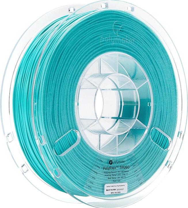 Polymaker PolyFlex TPU-90A Teal 1.75mm 750g (TPU, 1.75 mm, 750 g, Turquoise)
