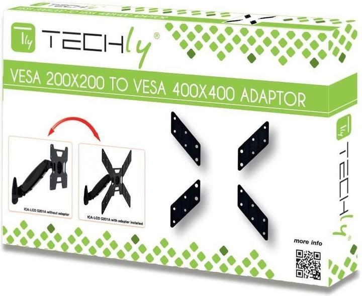 Image du produit Techly Composant de montage (adaptateur VESA) - acier laminé à froid (Mur)