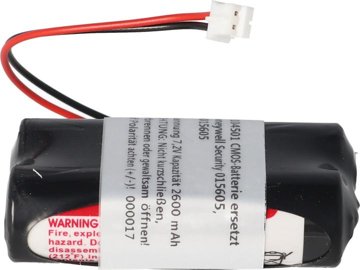 Actual product image AccuCell Speicherbatterie 7,2V ersetzt Honeywell Security 015605, 50015605 2600mAh (1 pcs., Device specific, 2600 mAh)