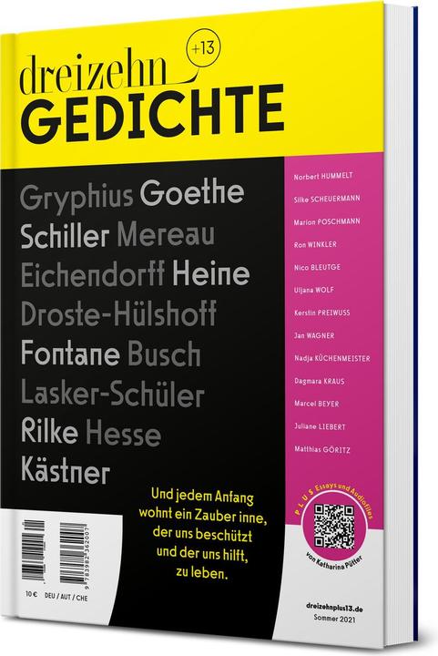 Produktbild dreizehn +13 Gedichte (Deutsch, Oliver Wurm, Barbara Heine, Katharina Pütter, 2021)