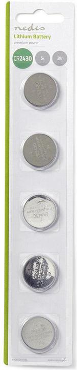 Nedis Lithium-Knopfzelle CR2 430 3 V 5 Stück (5 Stk., CR2430)