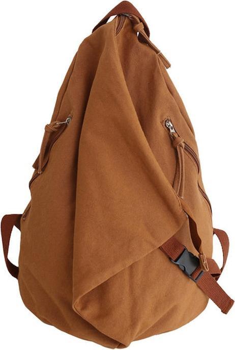 Produktbild Only-Bags.Store Solide Farbe Canvas Rucksack, Casual Student Rucksack, grosse Kapazität Rucksack, Reise-Rucksack