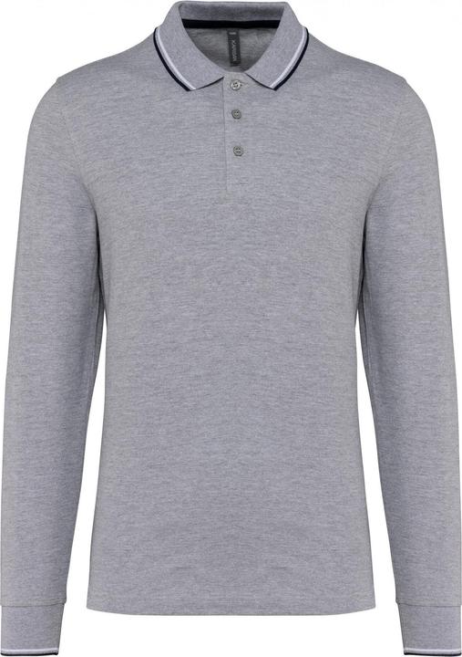Kariban Polo-Shirt aus Piqué-Strick langarm