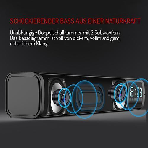 Produktbild Adler AD 1191 Clock Speaker, Black (15 h, Akkubetrieb, Stromversorgung über USB)