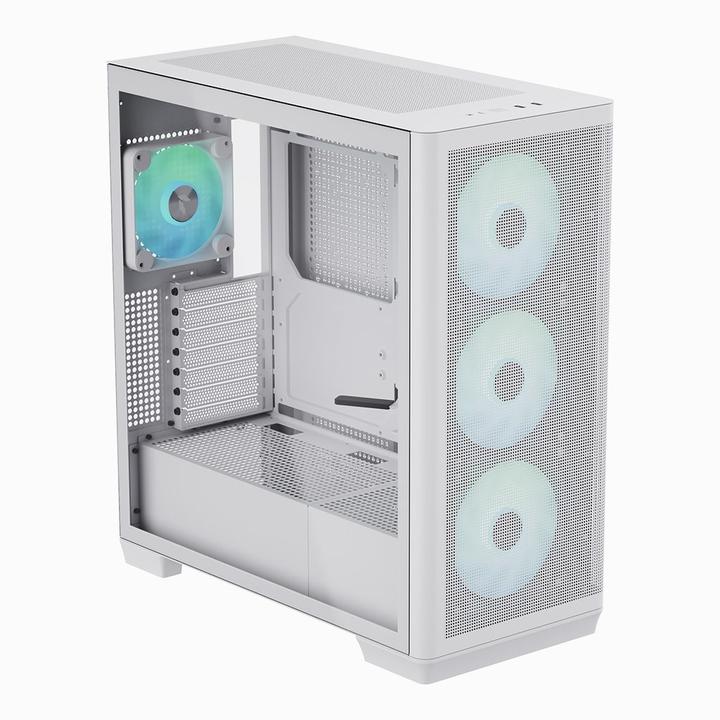 Produktbild AeroCool Geh Midi APNX C1 MicroATX/ATX/MiniITX o.N. (white) (mATX, ATX, Mini-ITX)
