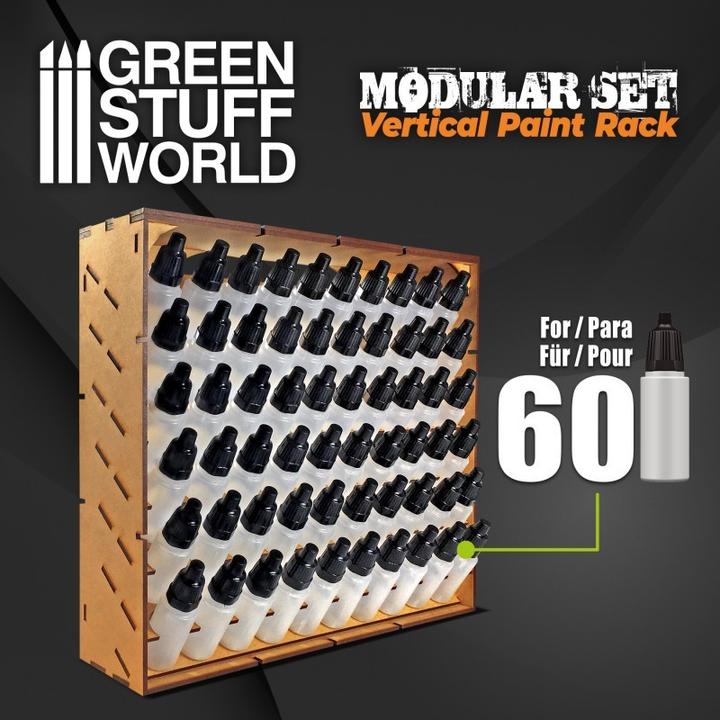 Actual product image Green Stuff World Modular Paint Rack - VERTICAL 17ml