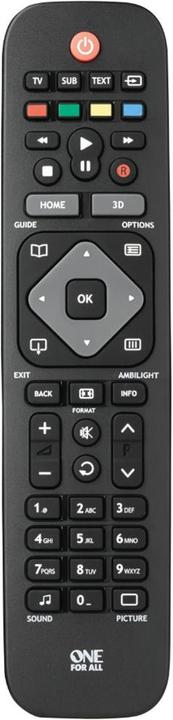 One for All Philips TVs universal remote control (Device-specific remote control, Infrared)