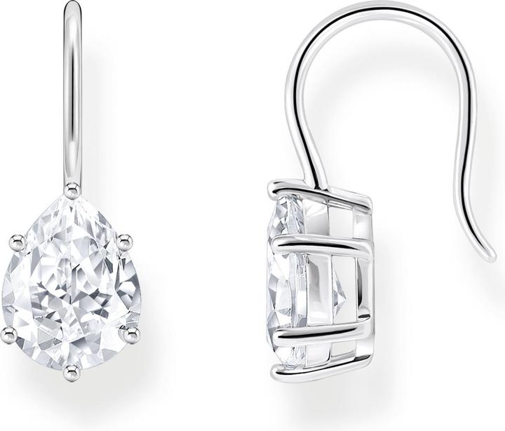 Thomas Sabo Ohrhänger mit weissem Zirkonia-Tropfen Silber (925er Silber)
