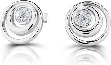 Modesi Charming silver stud earrings J234CZ-W