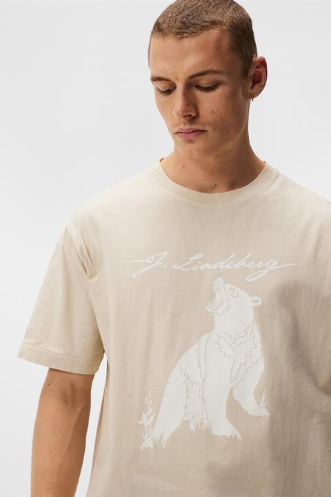 Immagine prodotto J. Lindeberg Maglietta Walsch Box Print Oyster (L)