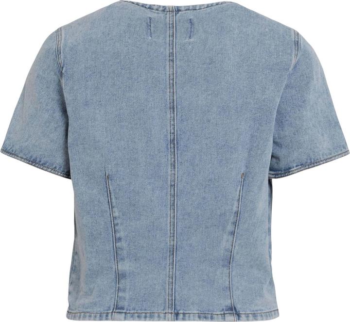 Actual product image Rouge Edit Denim Oberteil mit kurzen Ärmeln (34)