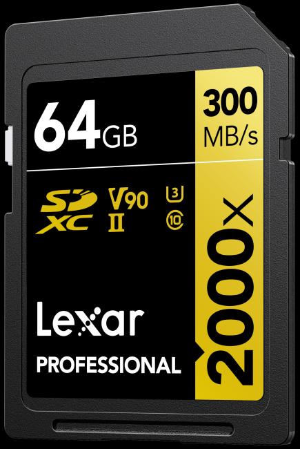 Produktbild Lexar Professional 2000x (64 GB, SDXC, U3, UHS-II)