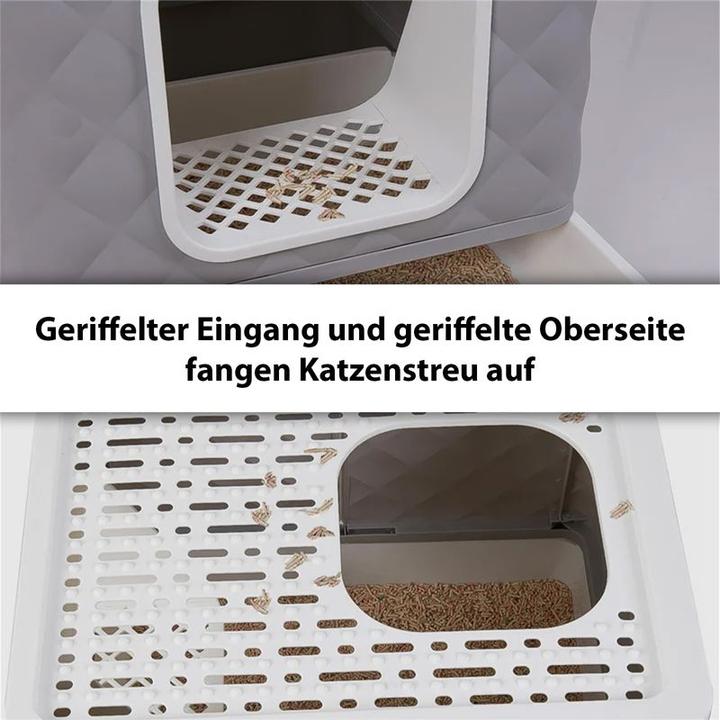 Produktbild Hermex Katzen-WC und Bett Katzentoilette XXL-Katzenklo mit Deckel Streukiste (Katzenklo geschlossen)