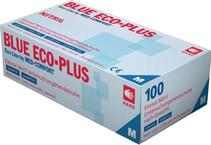 Actual product image Med-Comfort Disposable glove Blue Eco-Plus Nitrile Powderfree XL, 90 pcs. (XL)