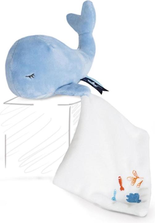 Produktbild Doudou et Compagnie Wal mit Schmusetuch, blau 15cm (MQ2) **
