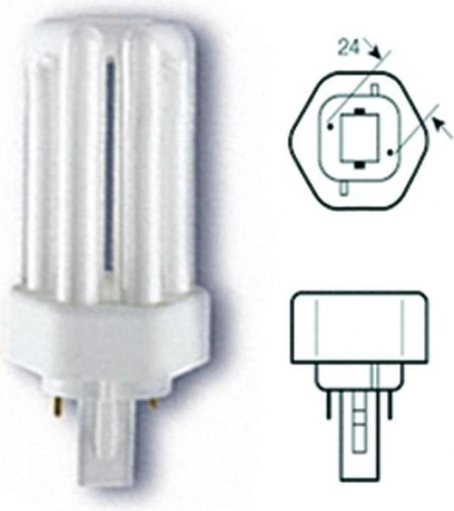 Produktbild Osram Kompakt LLp 13W-840 (-21) DULUX T TC-T 2PIN GX24D-1 A,17kWh/1000h (GX24d-1, 14.10 W, 900 lm, 1 x, G)