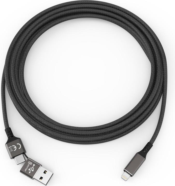 Produktbild Smrter Speedy USB Ladekabel auf Lightning (1m), schwarz ( SPEEDY L BK) (1 m, USB 3.0)